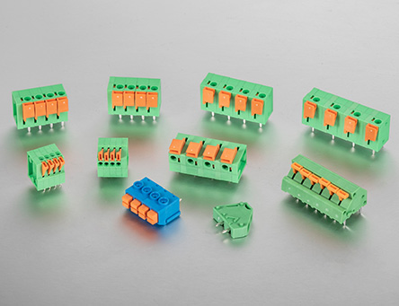 Spring-type terminal block