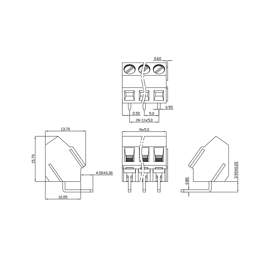 PCB terminals DB103R-5.0 - Ningbo Dorabo Electric Co., Ltd