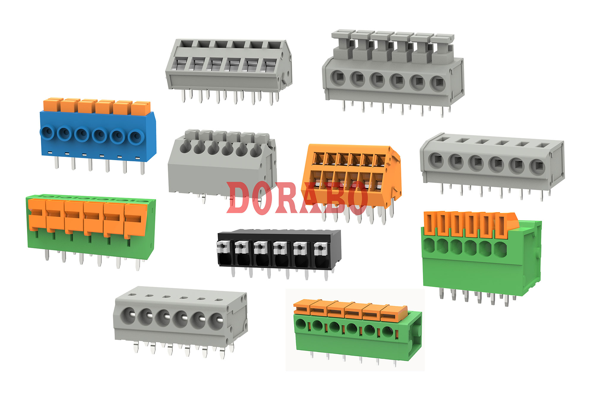 Spring-type terminal block