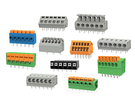 Spring-type terminal block